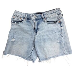 GAP 5'' Stonewash Distressed Raw Hem Denim Shorts Women's Size 4 / 27